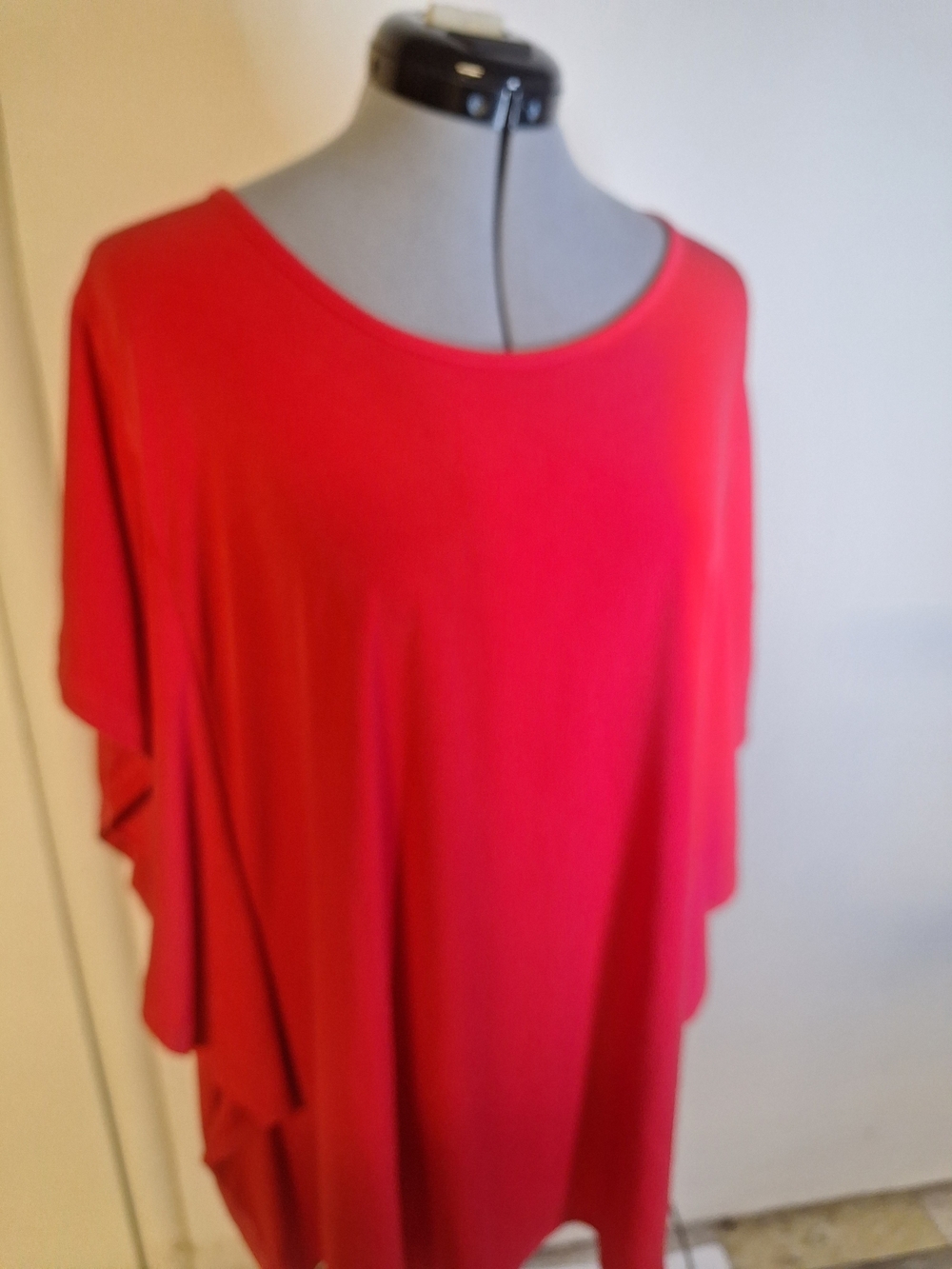 Iman Red  Flowing Top - Size 3X